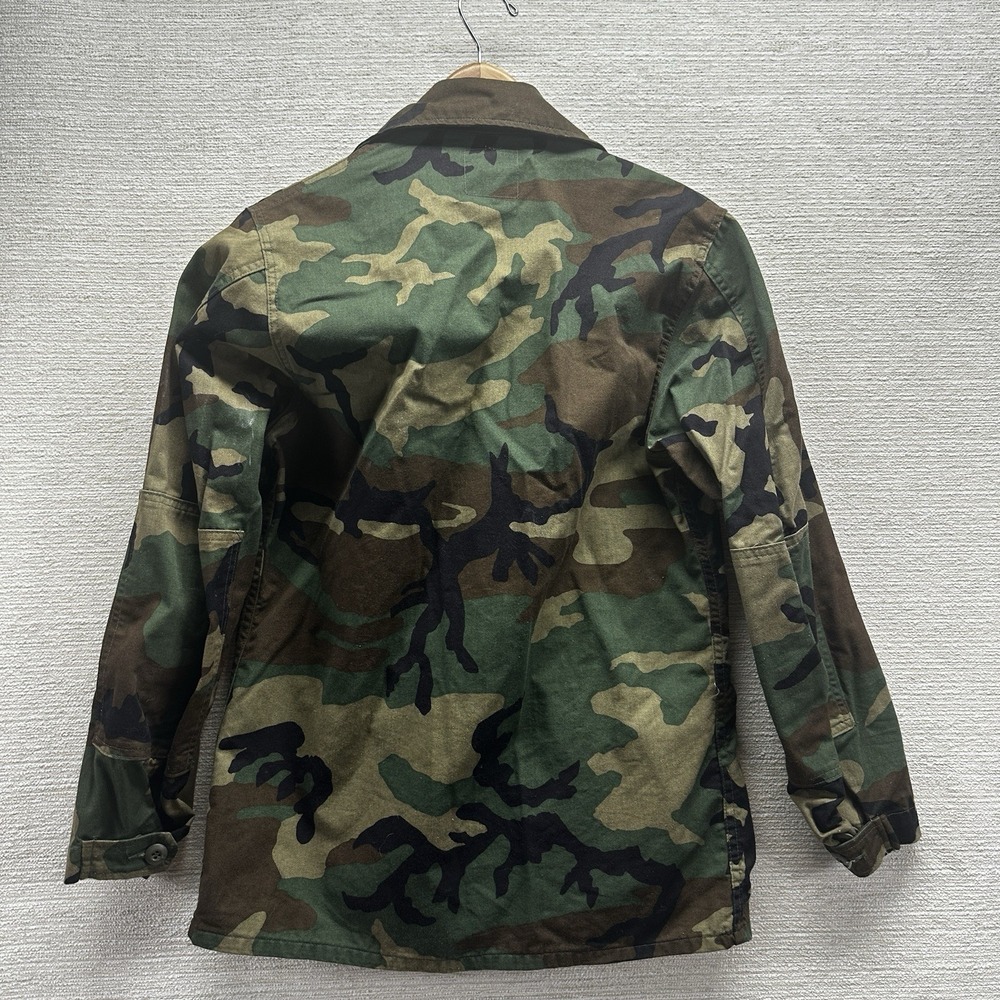 Vintage Men's Military Army Shirt Jacket Shacket S/M Woodland Camo Gorpcore Y2K - Picture 4 of 11